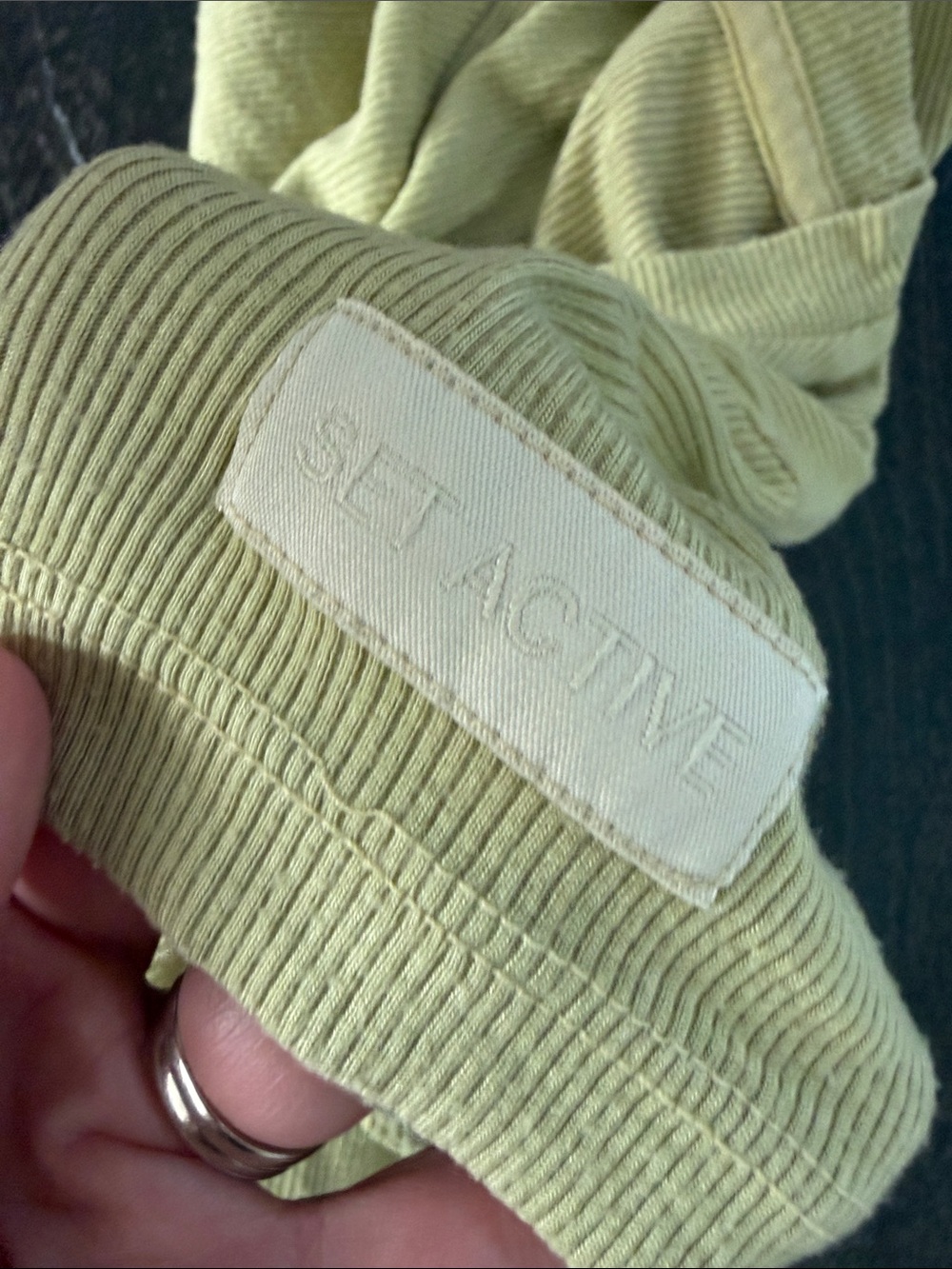 SET Active Cropped Ribbed Tee - Yellow - Picture 3 of 4